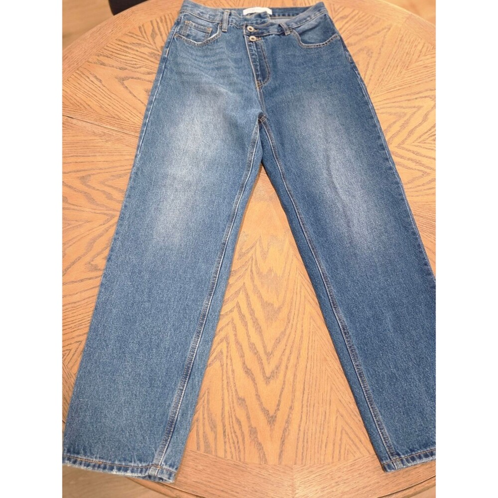 Q2 Women's Straight Leg Jeans - Blue Denim Size 27